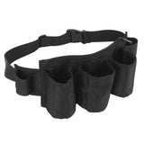 Garden Tool Belt 6 Pockets 2 Straps Waterproof Oxford Fabric Adjustable Gardening Tool Pouch for Family Camping Outdoor Black