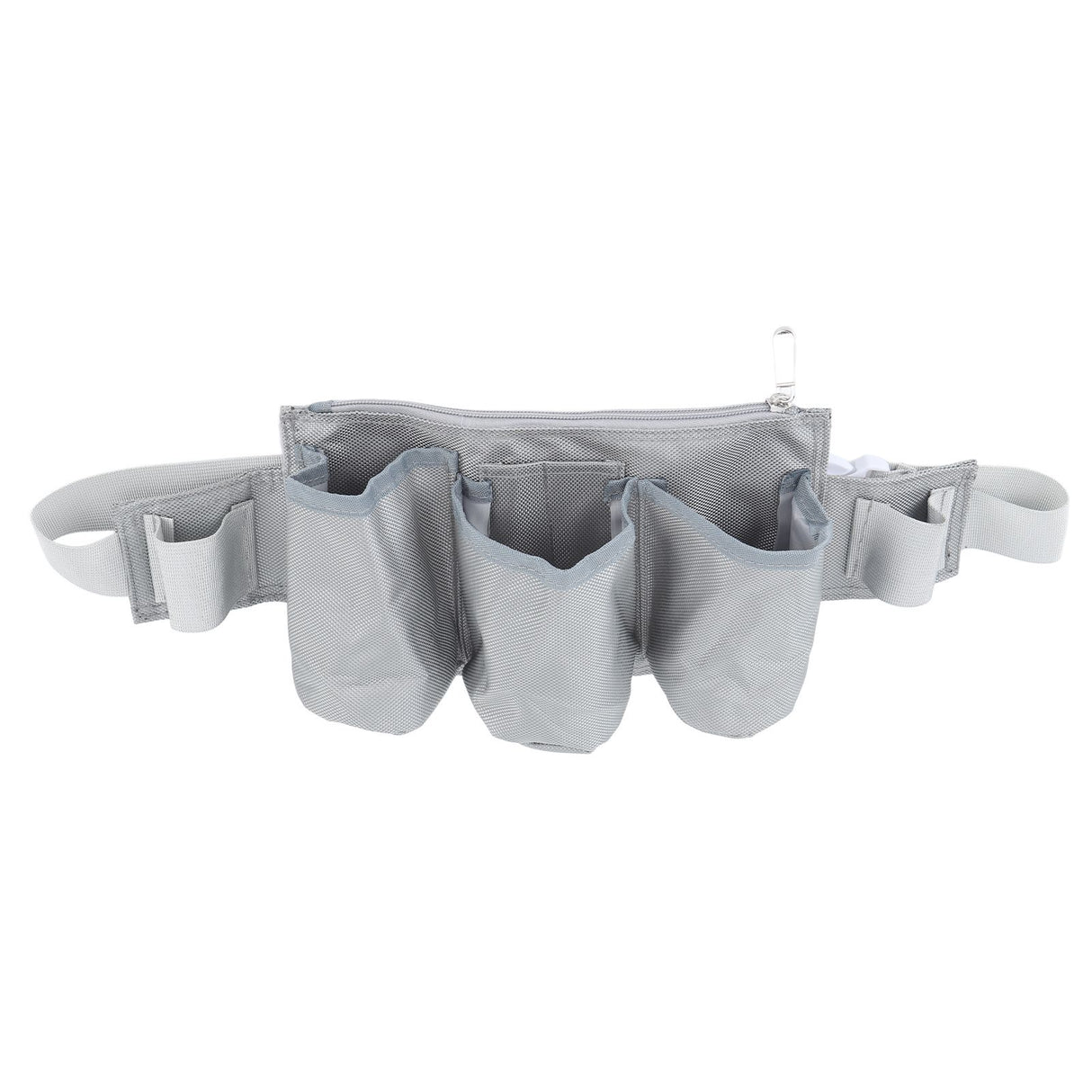 Garden Tool Belt 6 Pockets 2 Straps Waterproof Oxford Fabric Adjustable Gardening Tool Pouch for Family Camping Outdoor Gray