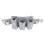 Garden Tool Belt 6 Pockets 2 Straps Waterproof Oxford Fabric Adjustable Gardening Tool Pouch for Family Camping Outdoor Gray