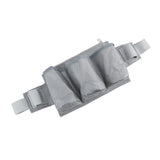 Garden Tool Belt 6 Pockets 2 Straps Waterproof Oxford Fabric Adjustable Gardening Tool Pouch for Family Camping Outdoor Gray