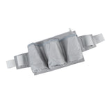 Garden Tool Belt 6 Pockets 2 Straps Waterproof Oxford Fabric Adjustable Gardening Tool Pouch for Family Camping Outdoor Gray - Rear View