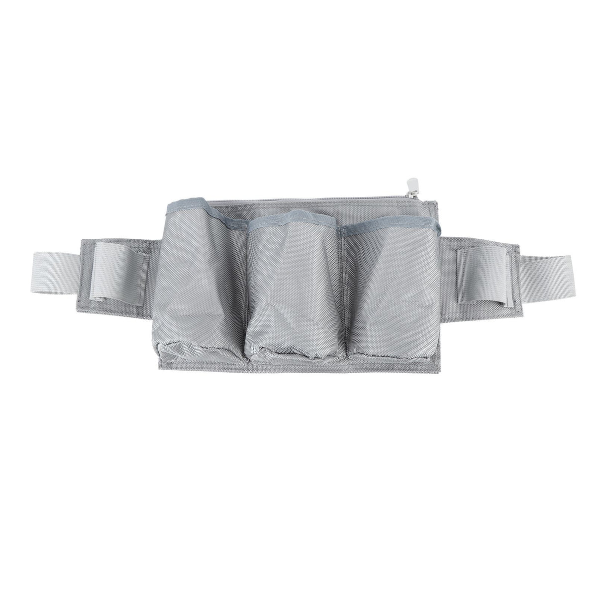 Garden Tool Belt 6 Pockets 2 Straps Waterproof Oxford Fabric Adjustable Gardening Tool Pouch for Family Camping Outdoor Gray
