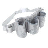 Garden Tool Belt 6 Pockets 2 Straps Waterproof Oxford Fabric Adjustable Gardening Tool Pouch for Family Camping Outdoor Gray - Extra Image