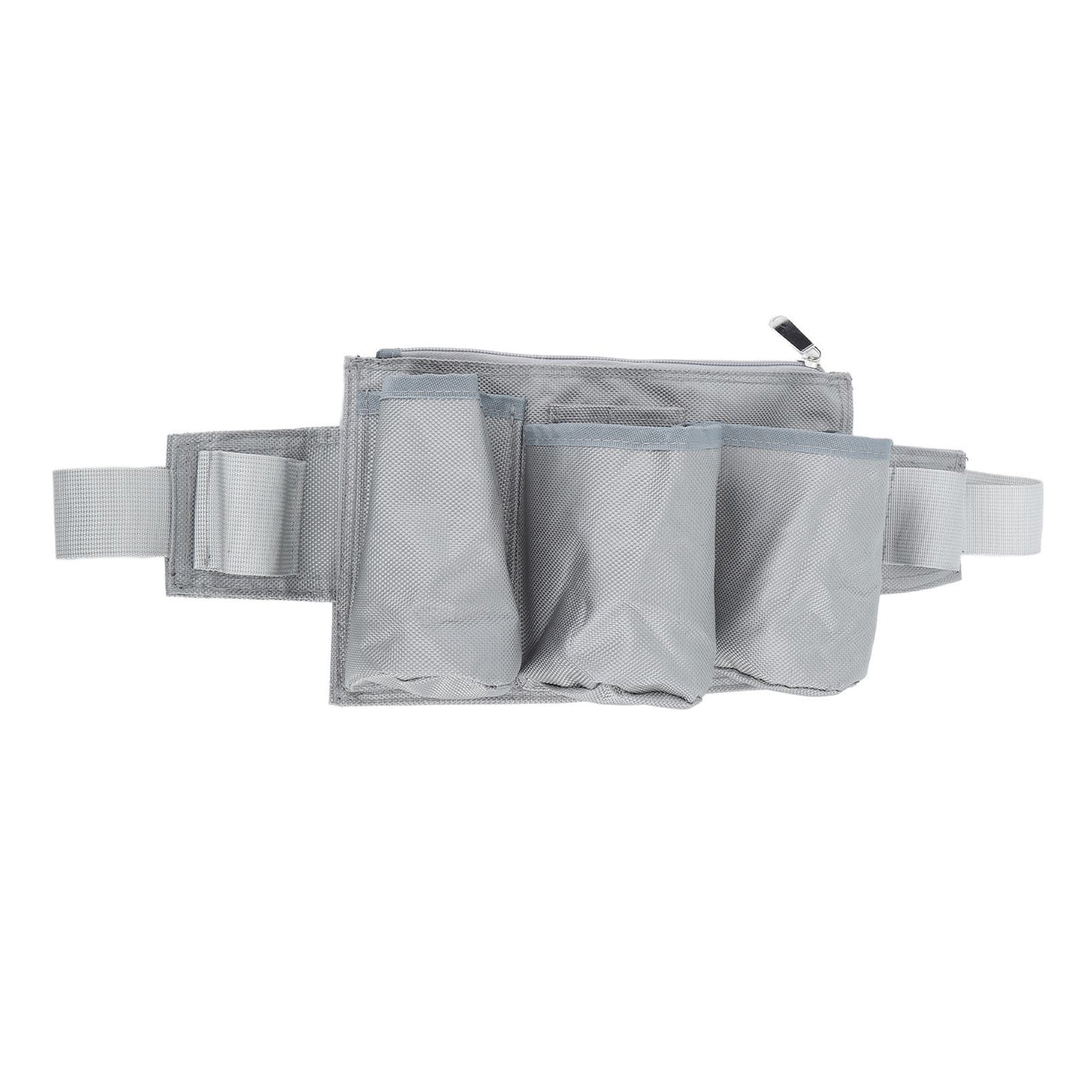 Garden Tool Belt 6 Pockets 2 Straps Waterproof Oxford Fabric Adjustable Gardening Tool Pouch for Family Camping Outdoor Gray
