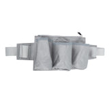 Garden Tool Belt 6 Pockets 2 Straps Waterproof Oxford Fabric Adjustable Gardening Tool Pouch for Family Camping Outdoor Gray - Extra Image