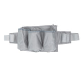 Garden Tool Belt 6 Pockets 2 Straps Waterproof Oxford Fabric Adjustable Gardening Tool Pouch for Family Camping Outdoor Gray