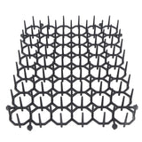 12Pcs Cat Deterrent Mat Anti Cat Dog Network Indoor Outdoor Repellent Training Plastic Spike Mat for Keeping Away Cats Dogs Protecting Plants - Top-Down View