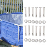 12 Pack Bracket Swimming Pool Fitting Kit Joint Nail Bolt Pin PVC Practical Joint Pin for INTEX 28270 28272 5.5cm/2.2in