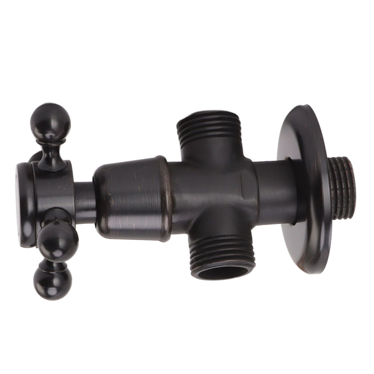 Angle Stop Valve Retro Copper Cross Handle Water Stop Valve for Bathroom Toilet Kitchen Faucet