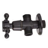 Angle Stop Valve Retro Copper Cross Handle Water Stop Valve for Bathroom Toilet Kitchen Faucet