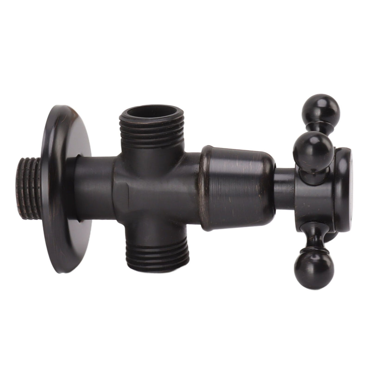 Angle Stop Valve Retro Copper Cross Handle Water Stop Valve for Bathroom Toilet Kitchen Faucet