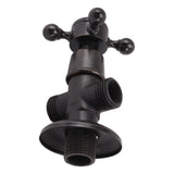 Angle Stop Valve Retro Copper Cross Handle Water Stop Valve for Bathroom Toilet Kitchen Faucet - Extra Image