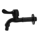 Water Faucet 304 Stainless Steel G1/2 Caliber Wall Mounted Long Style Single Cold Water Tap Black Washing Machine Faucet