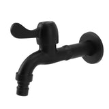 Water Faucet 304 Stainless Steel G1/2 Caliber Wall Mounted Long Style Single Cold Water Tap Black Washing Machine Faucet