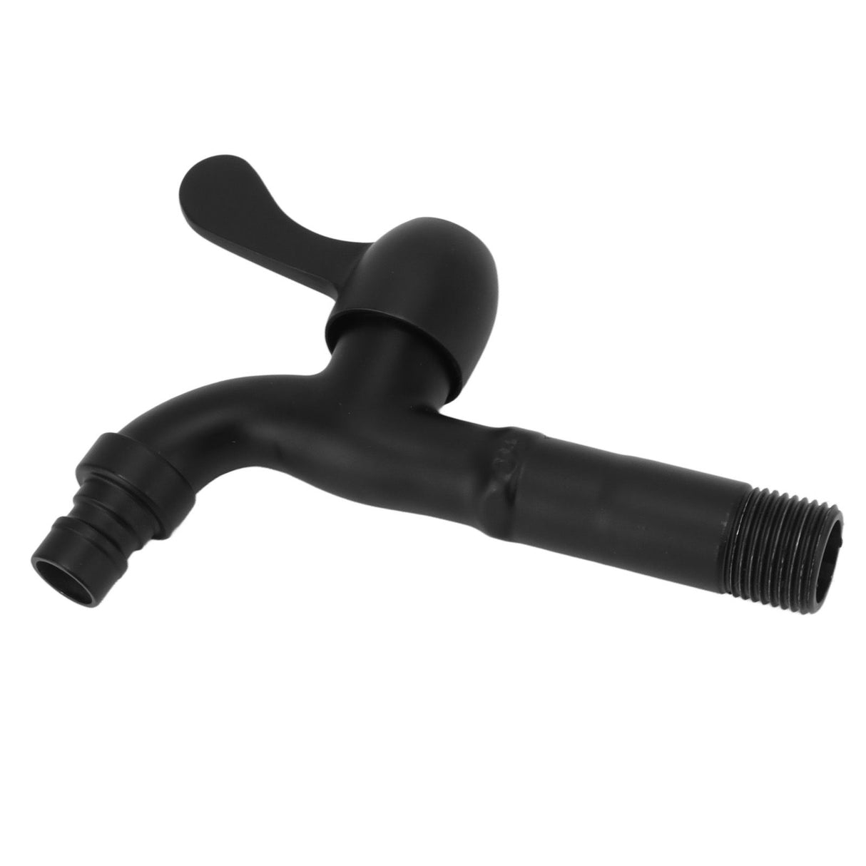 Water Faucet 304 Stainless Steel G1/2 Caliber Wall Mounted Long Style Single Cold Water Tap Black Washing Machine Faucet