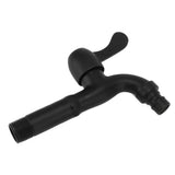 Water Faucet 304 Stainless Steel G1/2 Caliber Wall Mounted Long Style Single Cold Water Tap Black Washing Machine Faucet - Extra Image