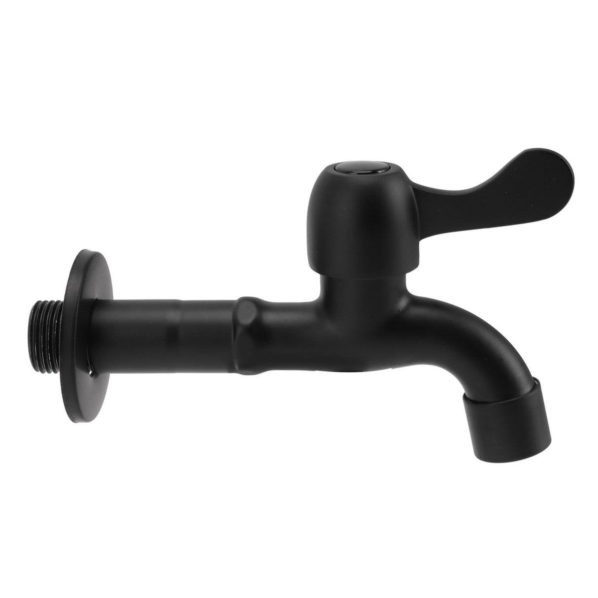 Water Faucet 304 Stainless Steel G1/2 Caliber Wall Mounted Long Style Single Cold Water Tap Black Mop Tank Faucet