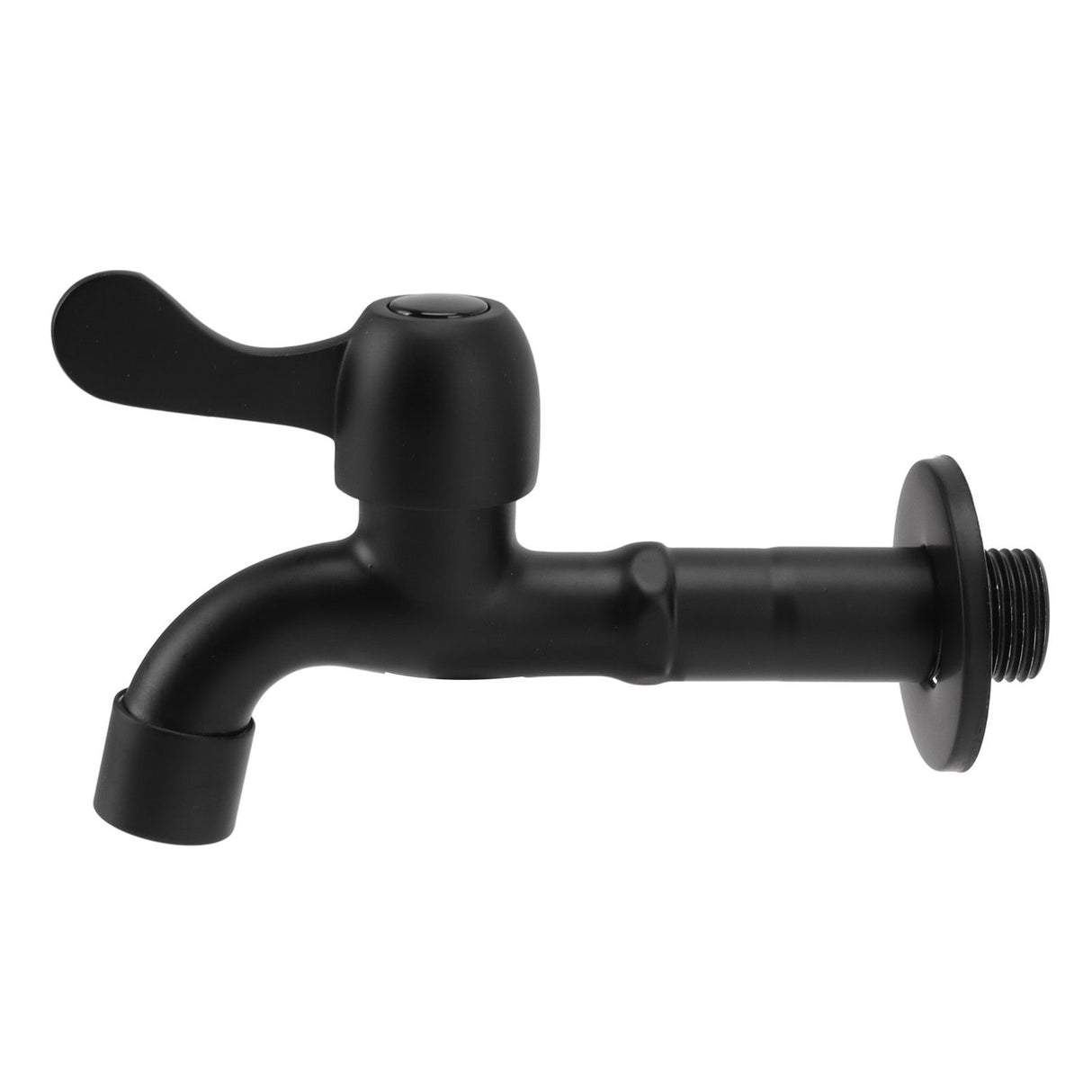 Water Faucet 304 Stainless Steel G1/2 Caliber Wall Mounted Long Style Single Cold Water Tap Black Mop Tank Faucet