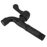 Water Faucet 304 Stainless Steel G1/2 Caliber Wall Mounted Long Style Single Cold Water Tap Black Mop Tank Faucet