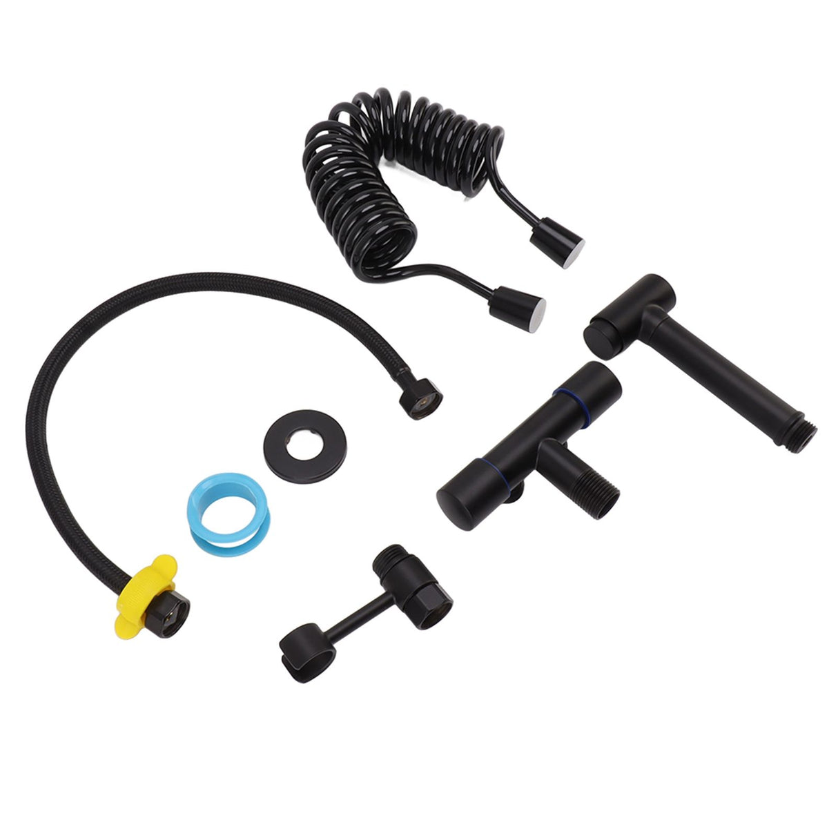 Bathroom Handheld Bidet Sprayer Kit Bidet Toilet Sprayer with Hose for Women Feminine Wash Black