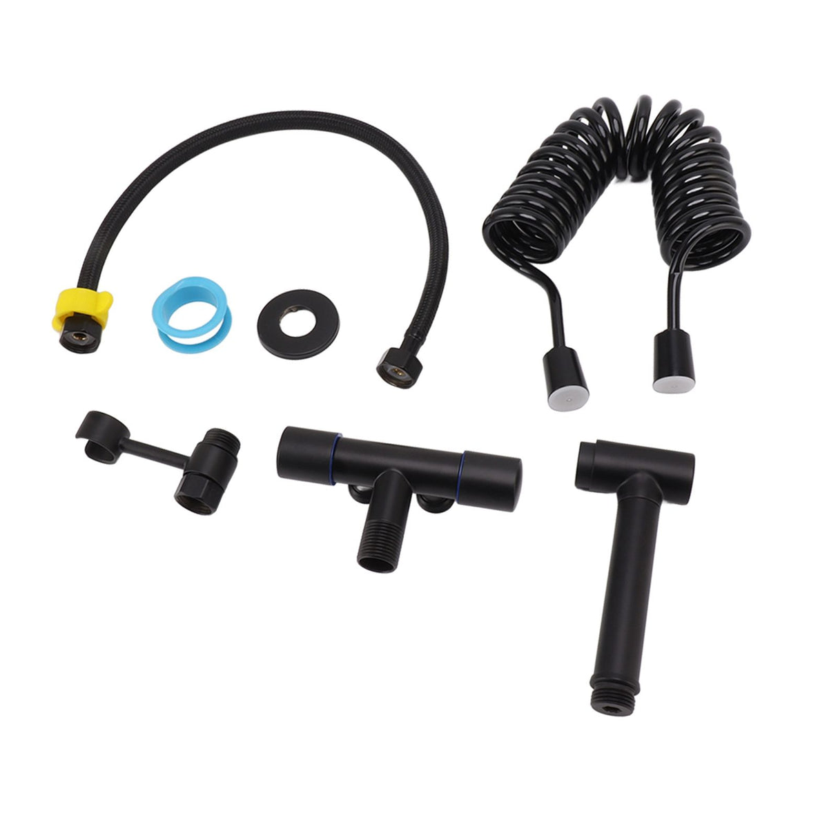 Bathroom Handheld Bidet Sprayer Kit Bidet Toilet Sprayer with Hose for Women Feminine Wash Black
