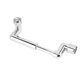 Faucet Extender Chrome Copper ABS Telescopic Swivel Faucet Tap Extension for Kitchen Wash Basin - Close-Up Angle