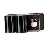 Toothbrush Shelf Drilling Free Toothbrush Holder Rack with Automatic Toothpaste Dispenser Black - Front View