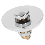 Bathroom Sink Stopper Press Popping Up Anti Clogging Brass Stainless Steel Basin Sink Drain Plug - Rear View