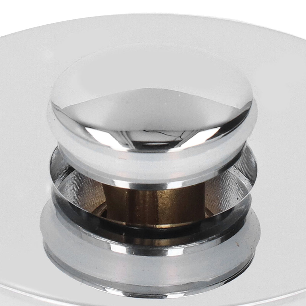 Bathroom Sink Stopper Press Popping Up Anti Clogging Brass Stainless Steel Basin Sink Drain Plug