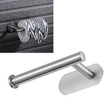 Kitchen Paper Roll Hanger Punch Free Wire Drawing Bathroom Tissue Holder Preservative Film Storage Holder 16cm