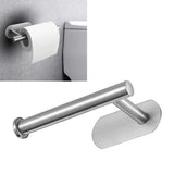 Kitchen Paper Roll Hanger Punch Free Wire Drawing Bathroom Tissue Holder Preservative Film Storage Holder 16cm - Rear View