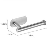 Kitchen Paper Roll Hanger Punch Free Wire Drawing Bathroom Tissue Holder Preservative Film Storage Holder 16cm