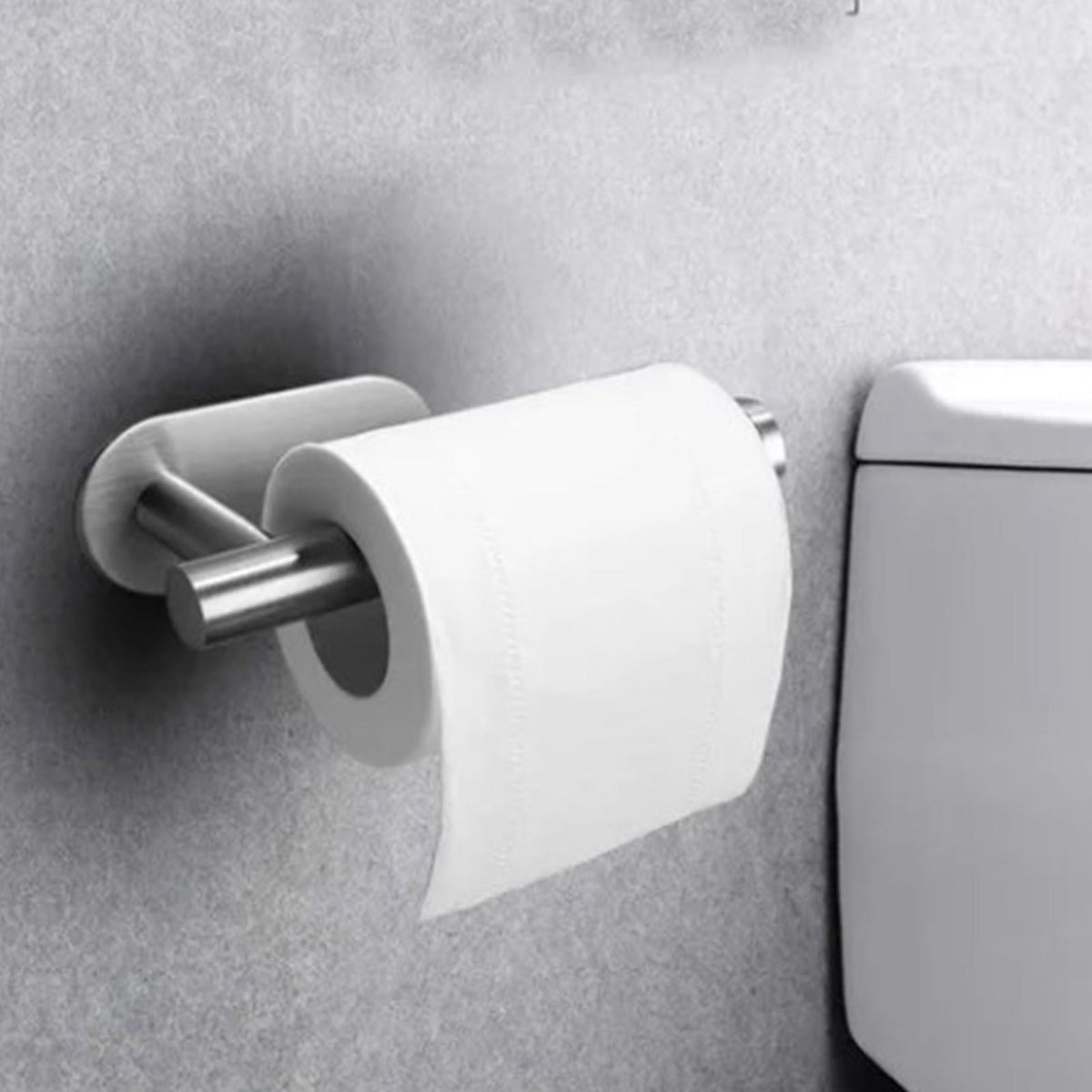 Kitchen Paper Roll Hanger Punch Free Wire Drawing Bathroom Tissue Holder Preservative Film Storage Holder 16cm