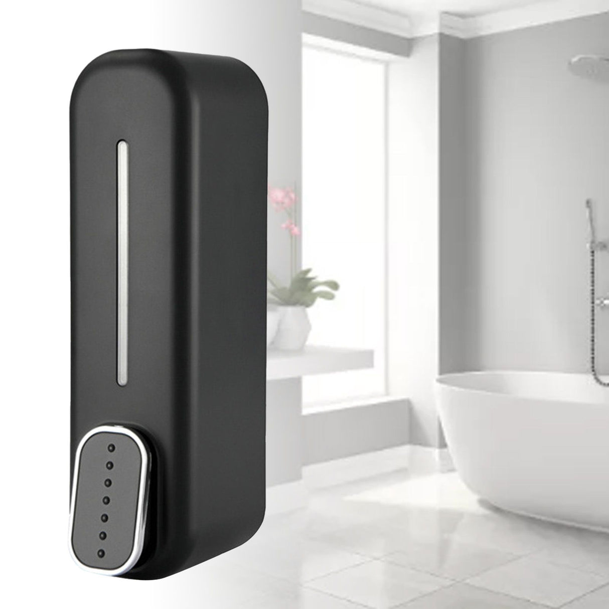 Wall Mounted Liquid Soap Box Manual 300ml Smooth Surafce for Kitchens Dining Rooms Hospitals Bathrooms Black