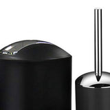 Trash Can Toothbrush Holder Set Toilet Brush Soap Box Lotion Dispenser Black Hotel Bathroom Accessories