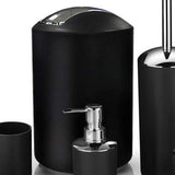 Trash Can Toothbrush Holder Set Toilet Brush Soap Box Lotion Dispenser Black Hotel Bathroom Accessories
