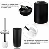 Trash Can Toothbrush Holder Set Toilet Brush Soap Box Lotion Dispenser Black Hotel Bathroom Accessories