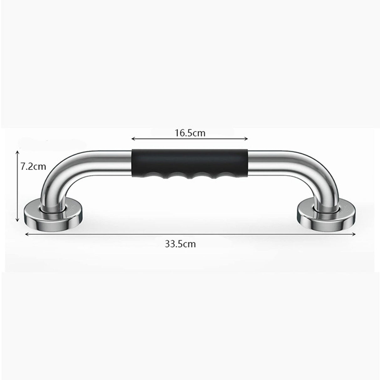 Safety Grab Bar 33.5cm Bathroom Anti Slipping Shower Handle Stainless Steel Silicone Cover Grab Bar