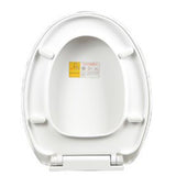 Slow Close Toilet Seat Thickened White PP Quick Installation Household Toilet Lid for Replacement