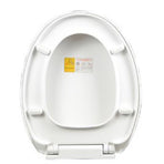 Slow Close Toilet Seat Thickened White PP Quick Installation Household Toilet Lid for Replacement