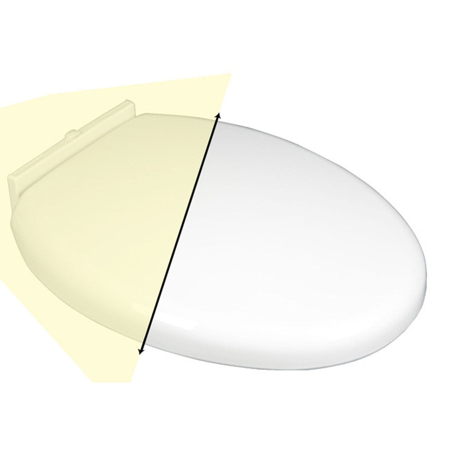 Slow Close Toilet Seat Thickened White PP Quick Installation Household Toilet Lid for Replacement