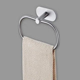 Towel Ring Holder Stainless Steel Bath Hand Towel Holder Vintage Wall Mounted Bathroom Towel Rack for Home Hotel - Extra Image