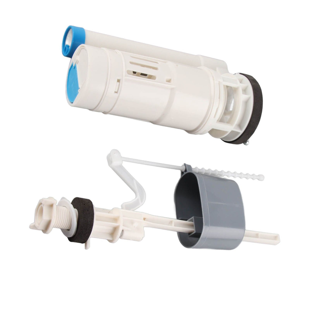 20cm Toilet Replacement Flush Valves Fill Valve with Push Button Universal Water Saving Toilet Repair Kit