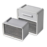 Toilet Paper Holder Wall Mount Waterproof Storage Box PP with Drawer for Bathroom Grey