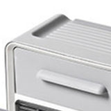 Toilet Paper Holder Wall Mount Waterproof Storage Box PP with Drawer for Bathroom Grey
