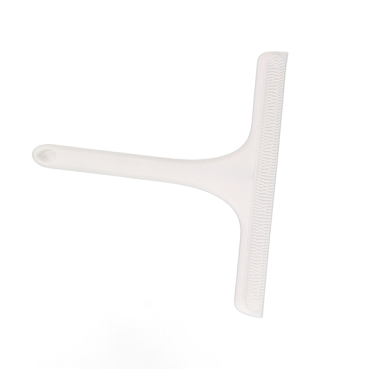 Glass Wiper with Non Slip Handle Silicone Window Cleaner Squeegee for Bathroom Windows Kitchen Mirror White