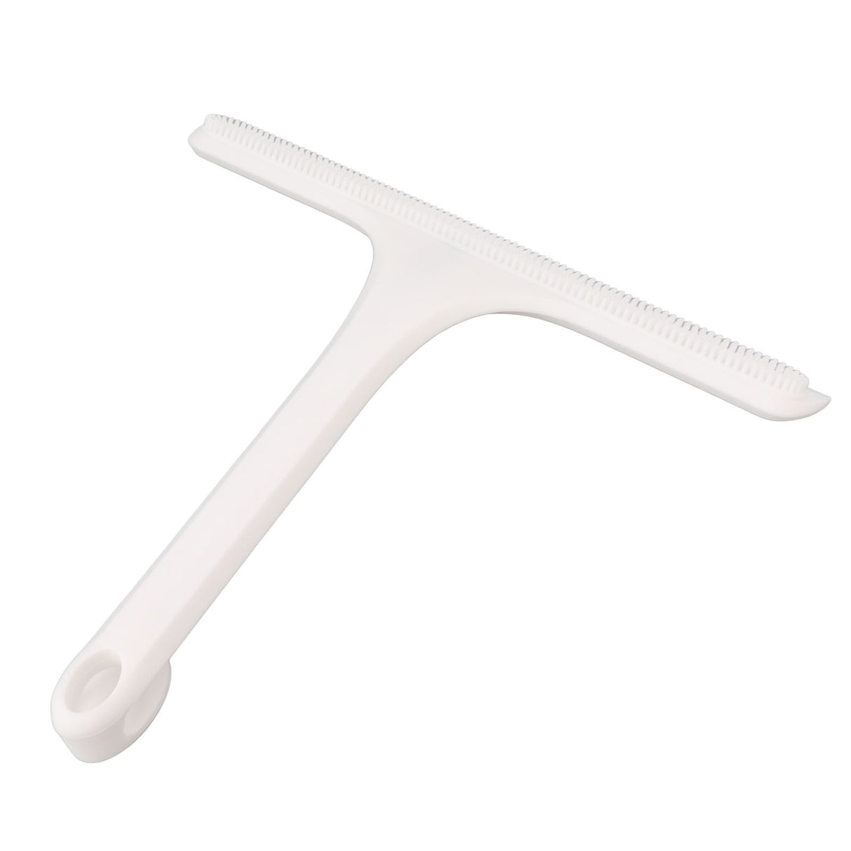 Glass Wiper with Non Slip Handle Silicone Window Cleaner Squeegee for Bathroom Windows Kitchen Mirror White
