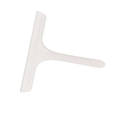 Glass Wiper with Non Slip Handle Silicone Window Cleaner Squeegee for Bathroom Windows Kitchen Mirror White - Close-Up Angle