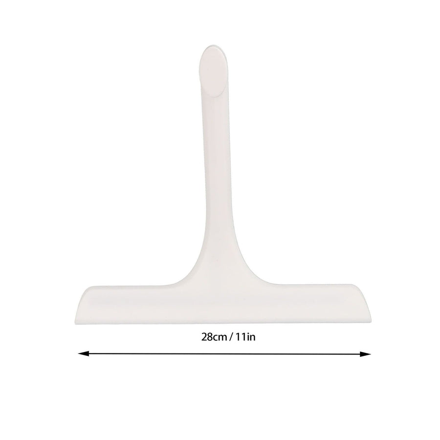 Glass Wiper with Non Slip Handle Silicone Window Cleaner Squeegee for Bathroom Windows Kitchen Mirror White