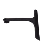 Glass Wiper with Non Slip Handle Silicone Window Cleaner Squeegee for Bathroom Windows Kitchen Mirror Black - Front View